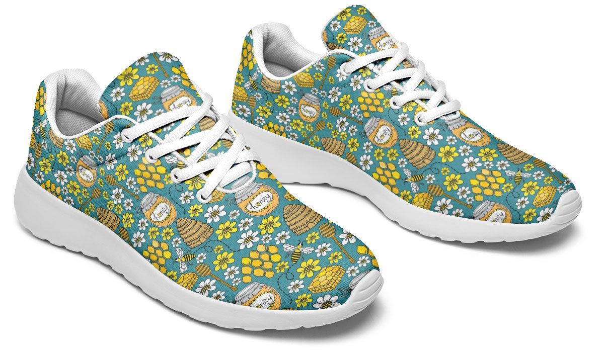 Basket basse abeille bleu turquoise paire entière motif imprimé sneakers tendance moderne