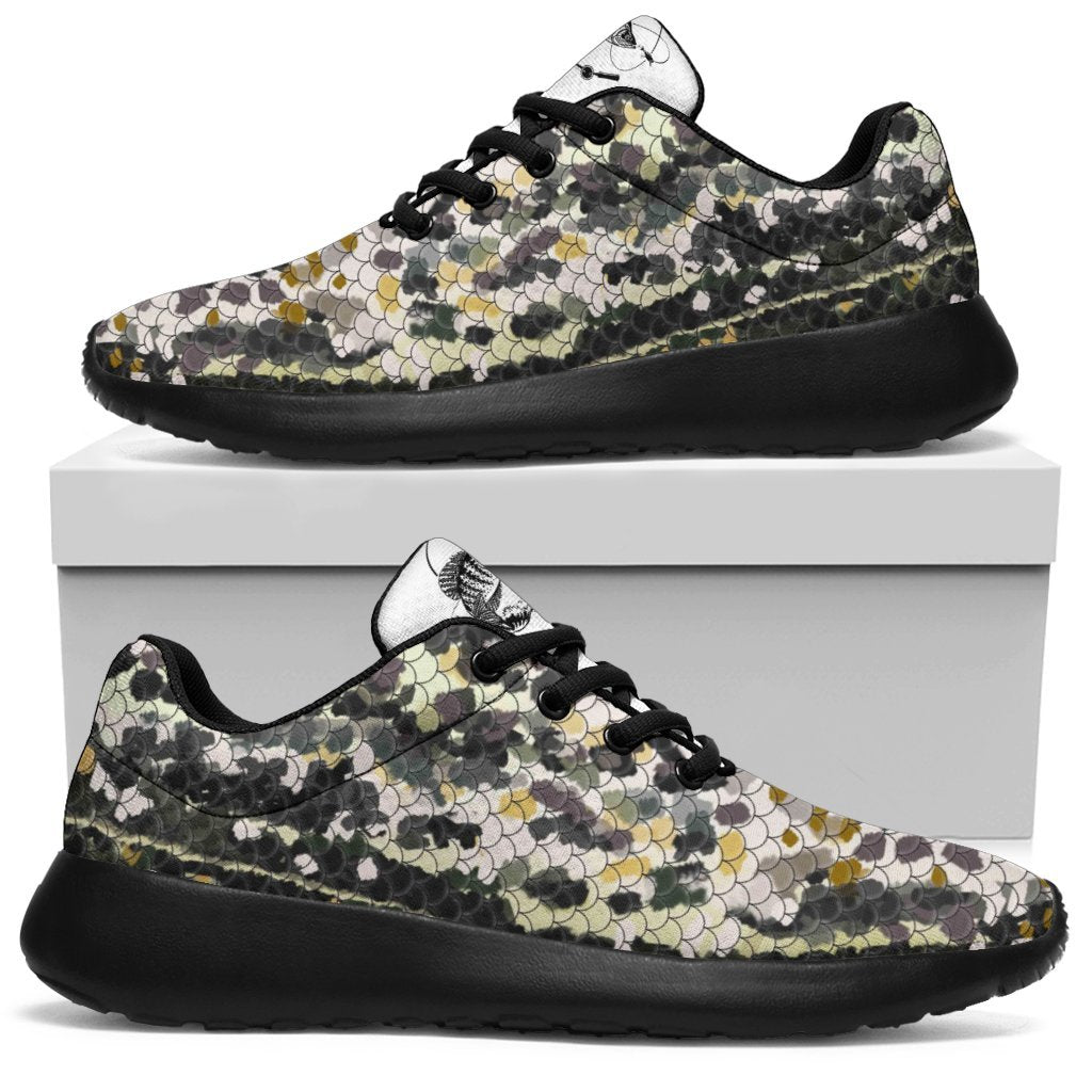 Baskets basses pêche unisexe camouflage avec motif peau crapet de roche all-over