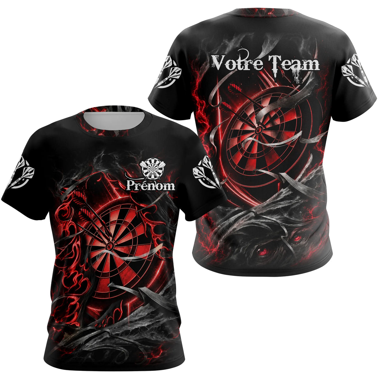 Polo Fléchettes Dark Edition - Cible Enflammée Personnalisé
