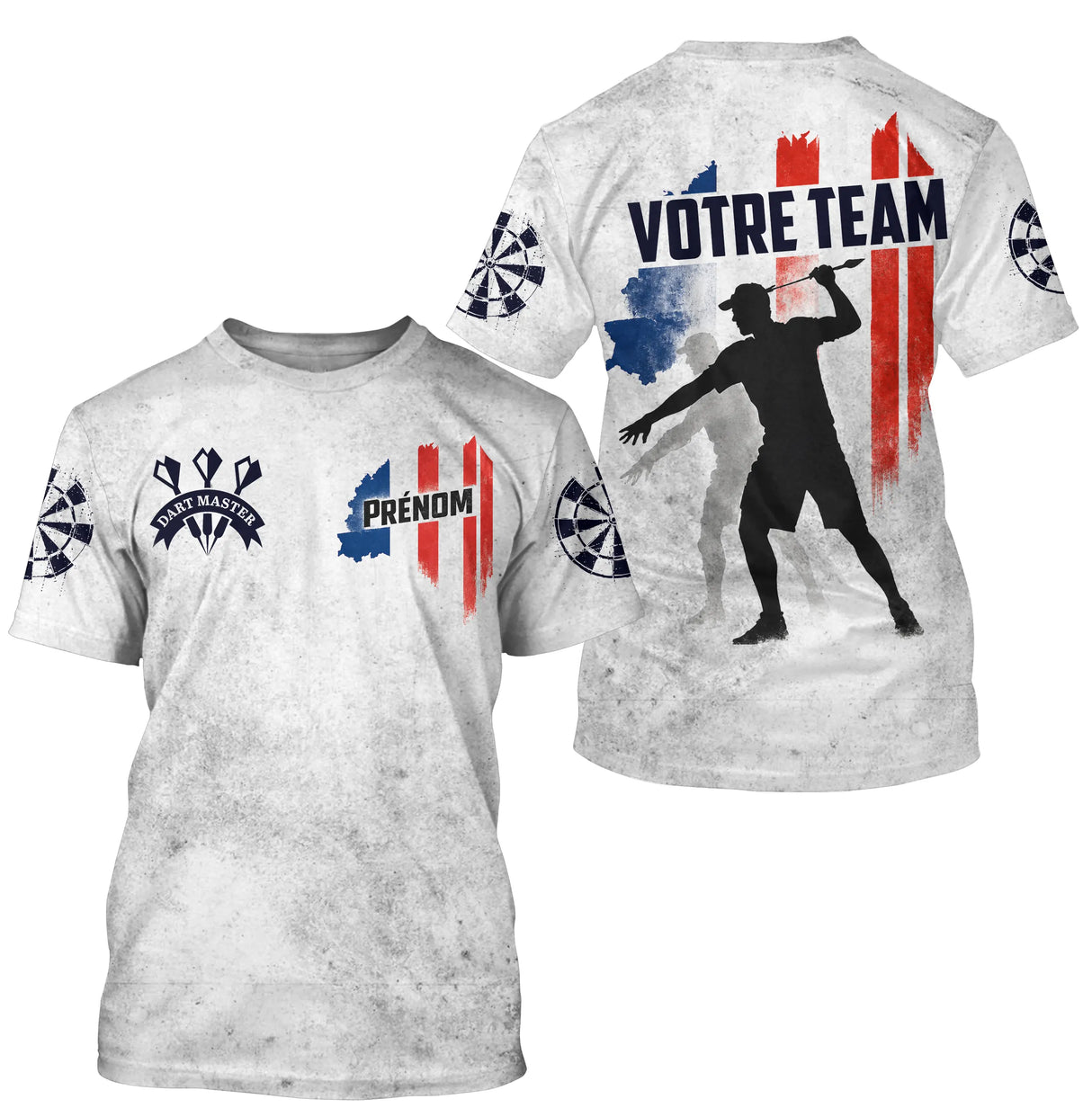 Polo Fléchettes Personnalisé Blanc - Dart Master Design