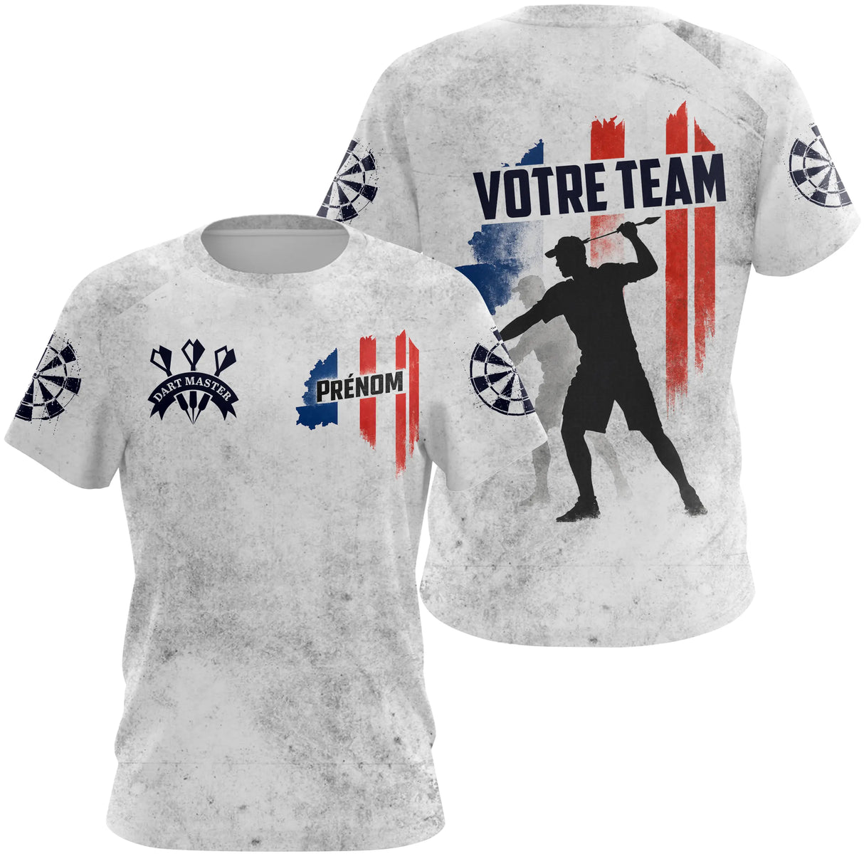Polo Fléchettes Personnalisé Blanc - Dart Master Design