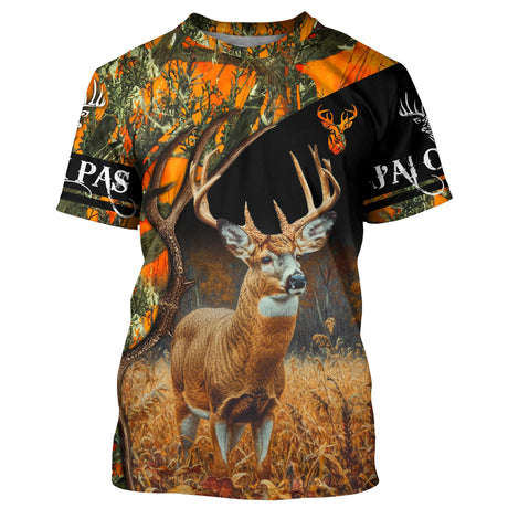 Chasse Au Cerf, Camouflage Chasse, J'peux Pas, J'ai Chasse - CT07112229 T-shirt All Over Col Rond Unisexe