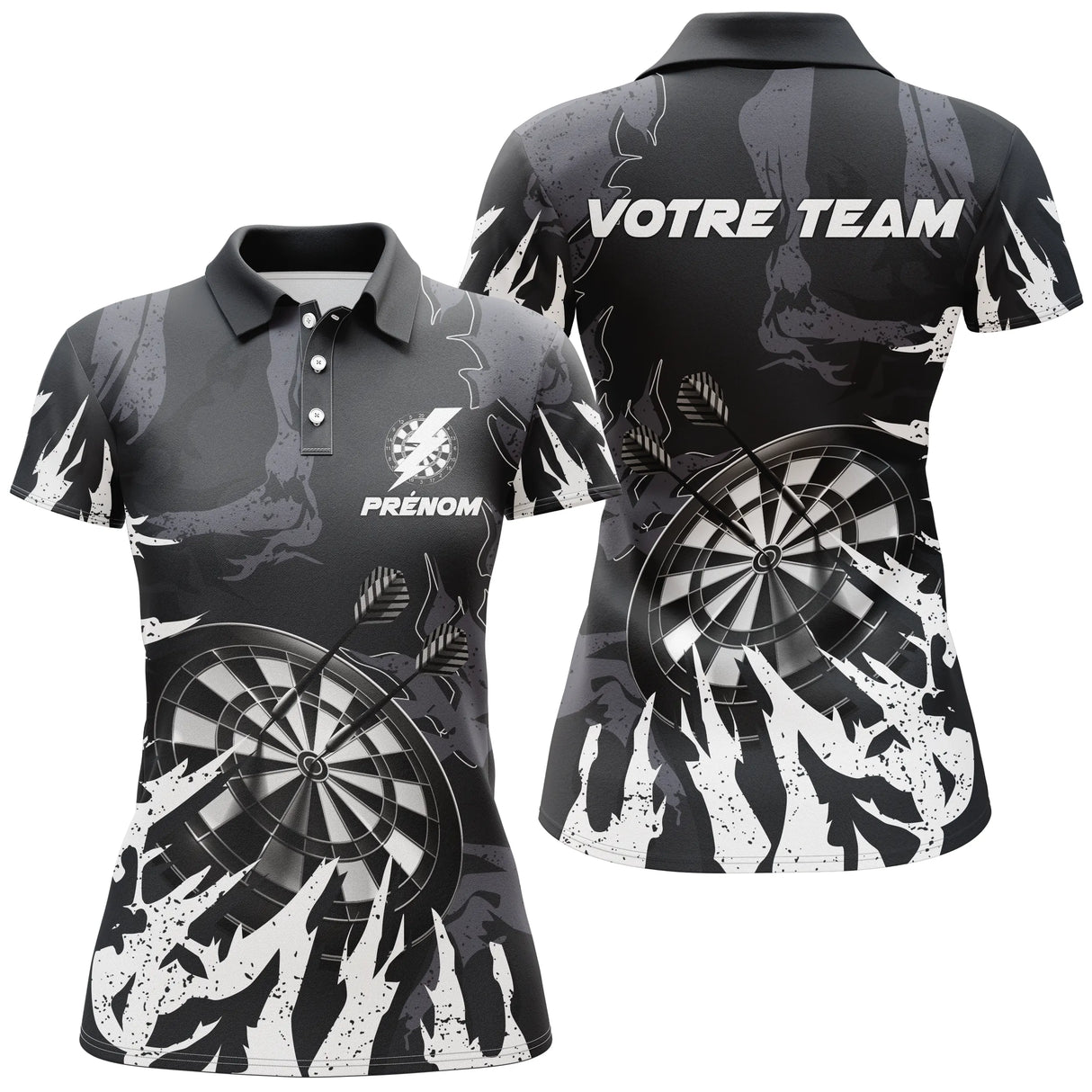 Maillot bowling personnalisé femme blanc, variante coloris pour team et club