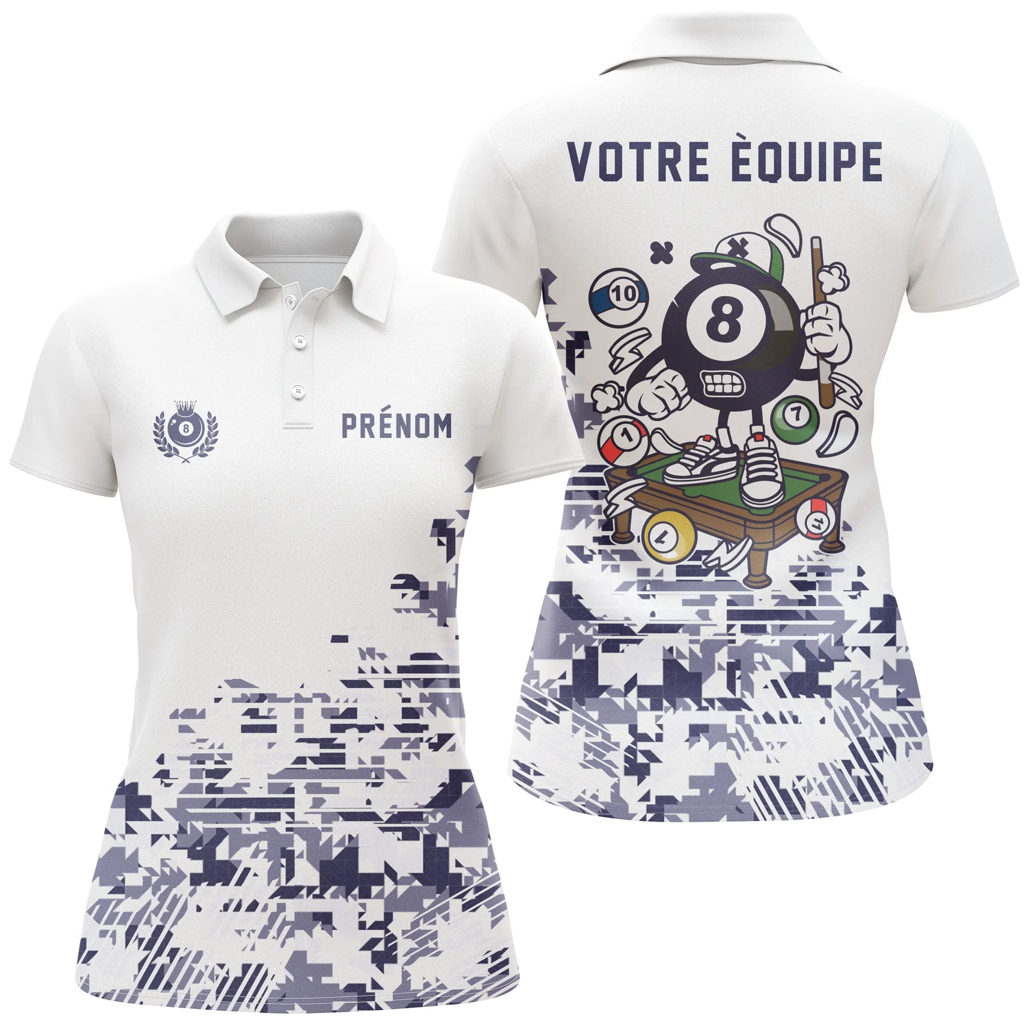Polo Billard Personnalisé - Motif Unique Table de Billard - Vêtement Style Billard Exceptionnel - CT03072314 Polo Femme