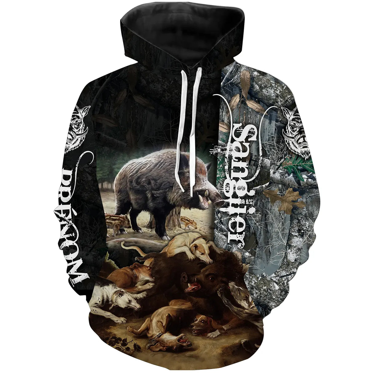 T-shirt anti UV manches longues chasse sanglier mêlée, vêtement halieutique pour battue grand gibier