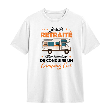 Veste et T-shirt Retraité Camping-Car | Confort & Style Voyage - A06012501 - T-shirt blanc