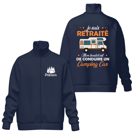 Veste et T-shirt Retraité Camping-Car | Confort & Style Voyage - A06012501 - Veste col montant marine