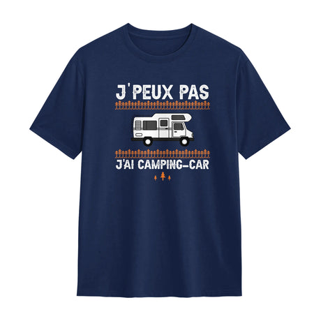 Veste et T-shirt Camping-Car | J'Peux Pas, J'ai Camping-Car | Cadeau Fan Vanlife - A06012502 - T-shirt marine