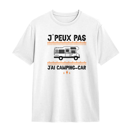 Veste et T-shirt Camping-Car | J'Peux Pas, J'ai Camping-Car | Cadeau Fan Vanlife - A06012502 - T-shirt blanc