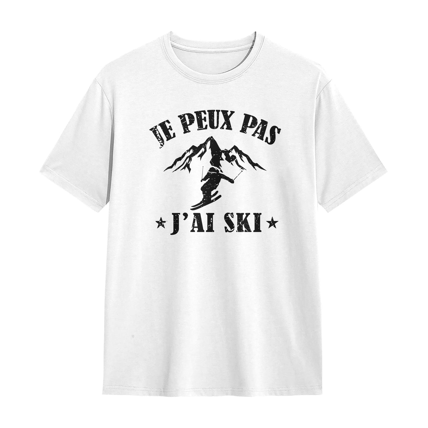 Veste & T-shirt Ski - Je Peux Pas, J'ai Ski | Mode Hiver & Cadeau Skieur - A06012503 - T-shirt blanc