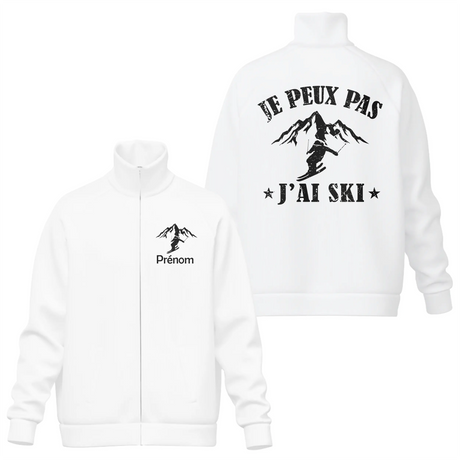 Veste & T-shirt Ski - Je Peux Pas, J'ai Ski | Mode Hiver & Cadeau Skieur - A06012503 - Veste col montant blanche
