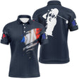 Polo de Golf, Cadeau Original Golfeur, Golfeuse, Polo à Séchage Rapide Drapeau France - CTS17052212 Polo Homme Marine