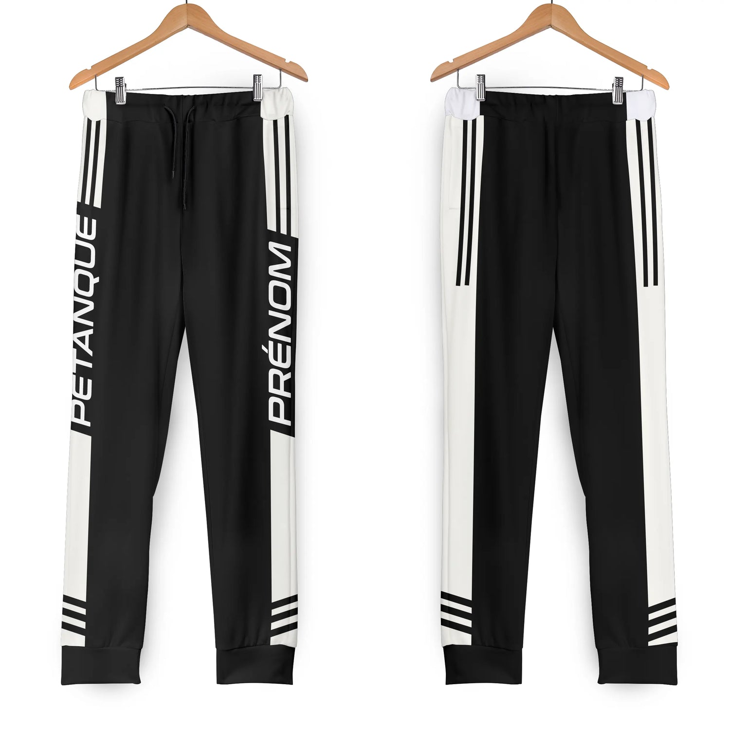 Jogging Pétanque Personnalisable – Style Unique et Confort Sportif - A06112404 - Noir/Blanc