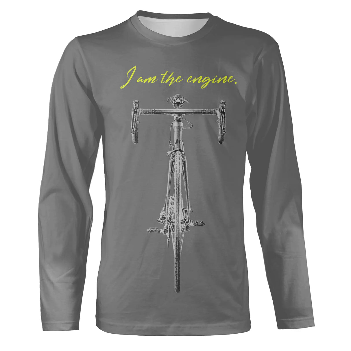 T-shirt Cyclisme Je Suis Le Moteur - CT01022431 T-shirt Manches Longues Homme Gris