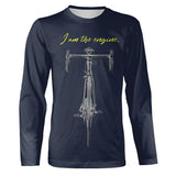 T-shirt Cyclisme Je Suis Le Moteur - CT01022431 T-shirt Manches Longues Homme Marine