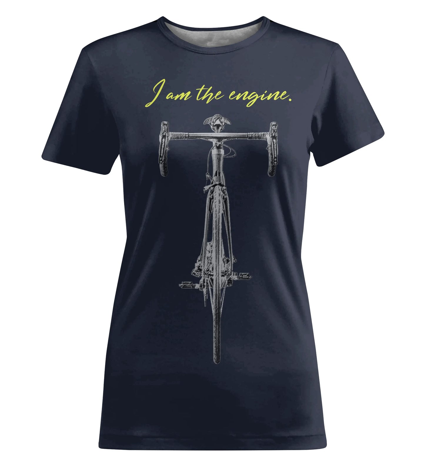 T-shirt Cyclisme Je Suis Le Moteur - CT01022431 T-shirt Col Rond Femme Marine