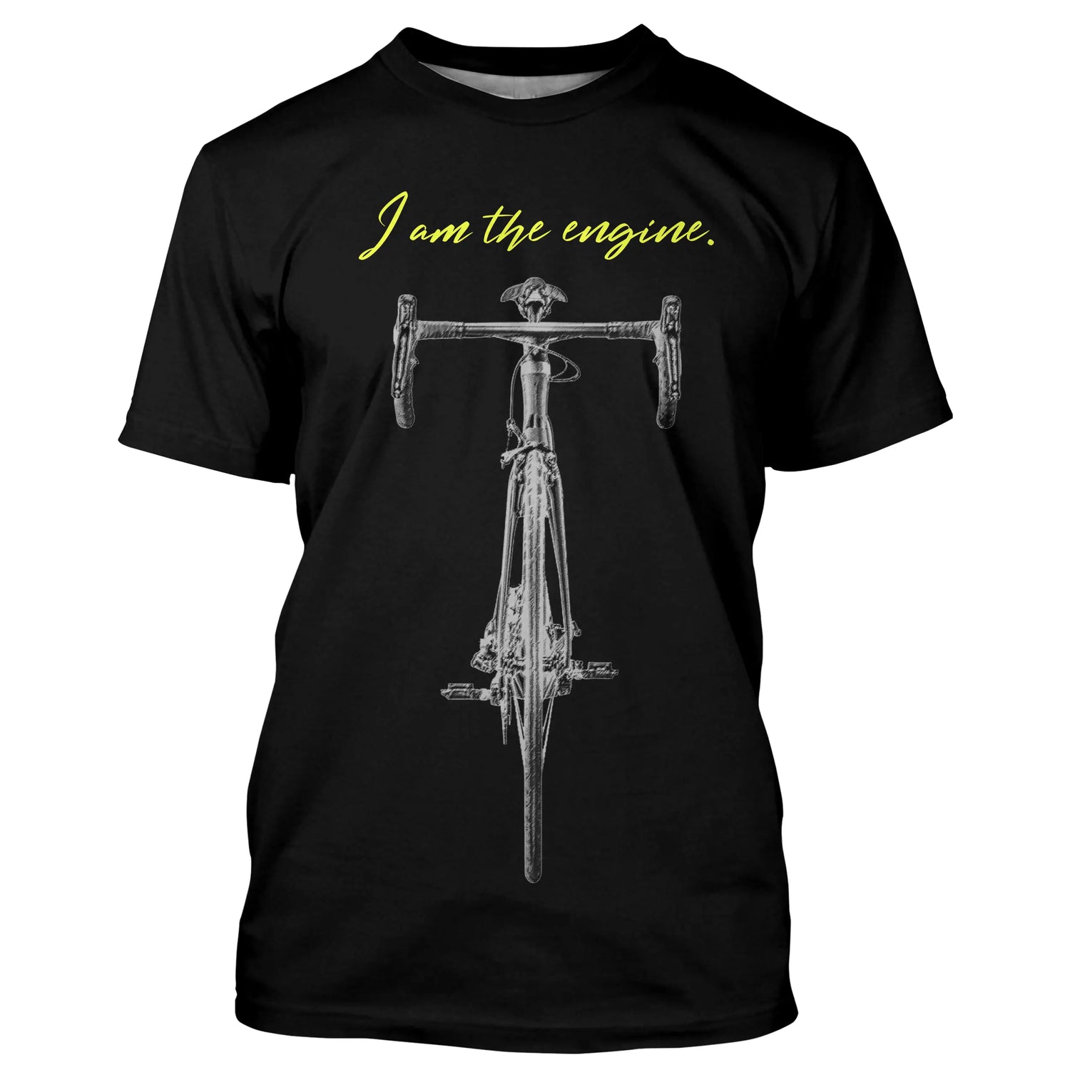 T-shirt Cyclisme Je Suis Le Moteur - CT01022431 T-shirt Col Rond Homme Noir