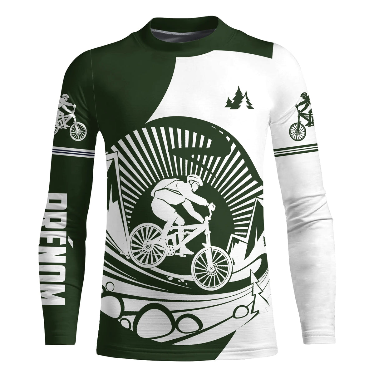 T-Shirt Vélo VTT Dynamique - Confort, Style Sportif - CT07022433 -  Anti-UV Manches Longues Enfant - Forest