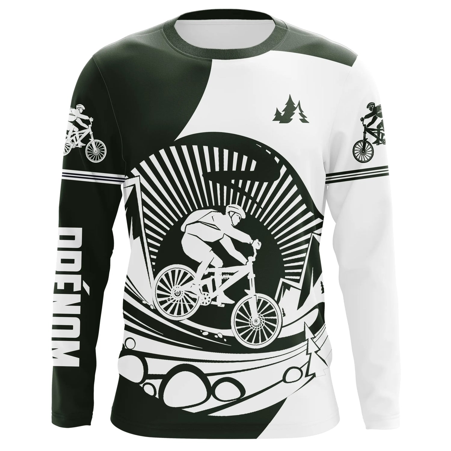 T-Shirt Vélo VTT Dynamique - Confort, Style Sportif - CT07022433- Anti-UV T-Shirt Manches Longues Unisexe Forest