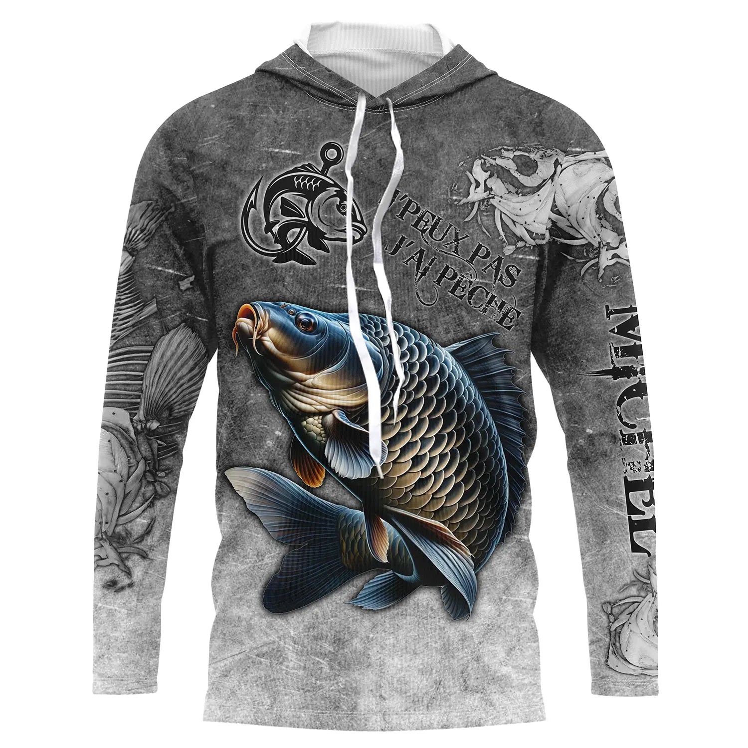 T-shirt Personnalisé Pêcheur Drôle, Cadeau Humour Pêcheur, Pêche de la Carpe - CT08082224 Anti UV T-shirt à Capuche Unisexe