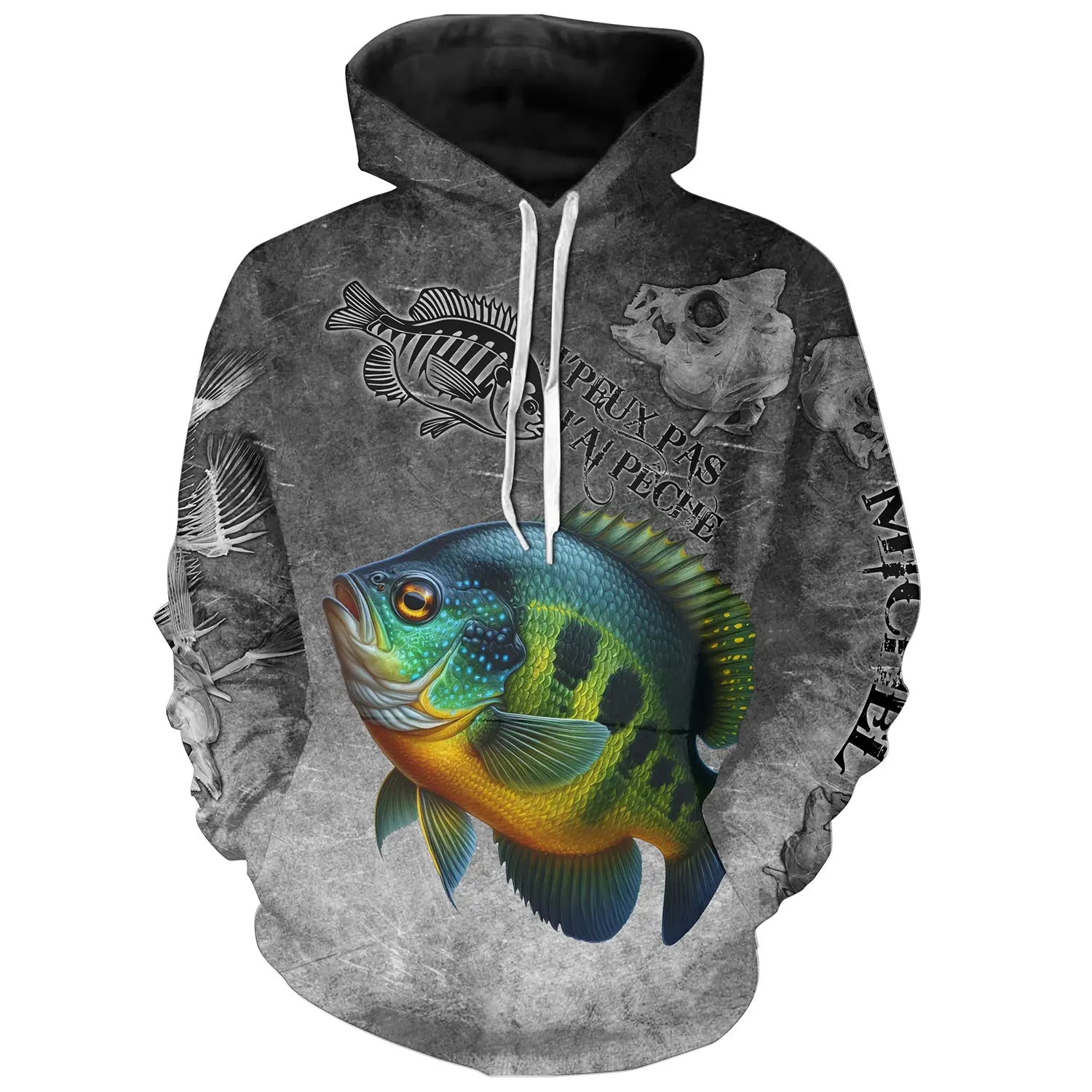 T-shirt Personnalisé Pêcheur Drôle, Cadeau Humour Pêcheur, Pêche Du Crapet De Roche - CT08082230 Sweat à Capuche All Over Unisexe