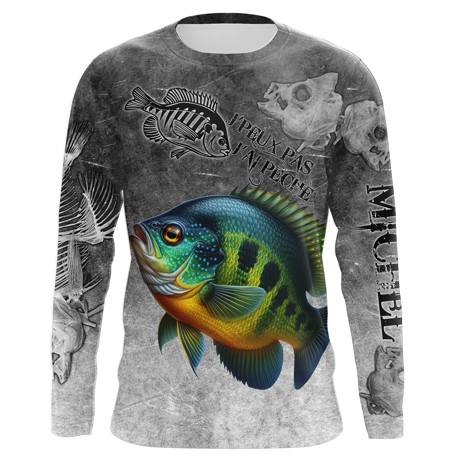 T-shirt Personnalisé Pêcheur Drôle, Cadeau Humour Pêcheur, Pêche Du Crapet De Roche - CT08082230 Anti UV T-shirt Manches Longues Unisexe