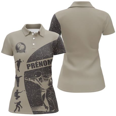 Tenue Pétanque Personnalisable – Jogging, Short et Polo avec Prénom - A08112402 - polo femme