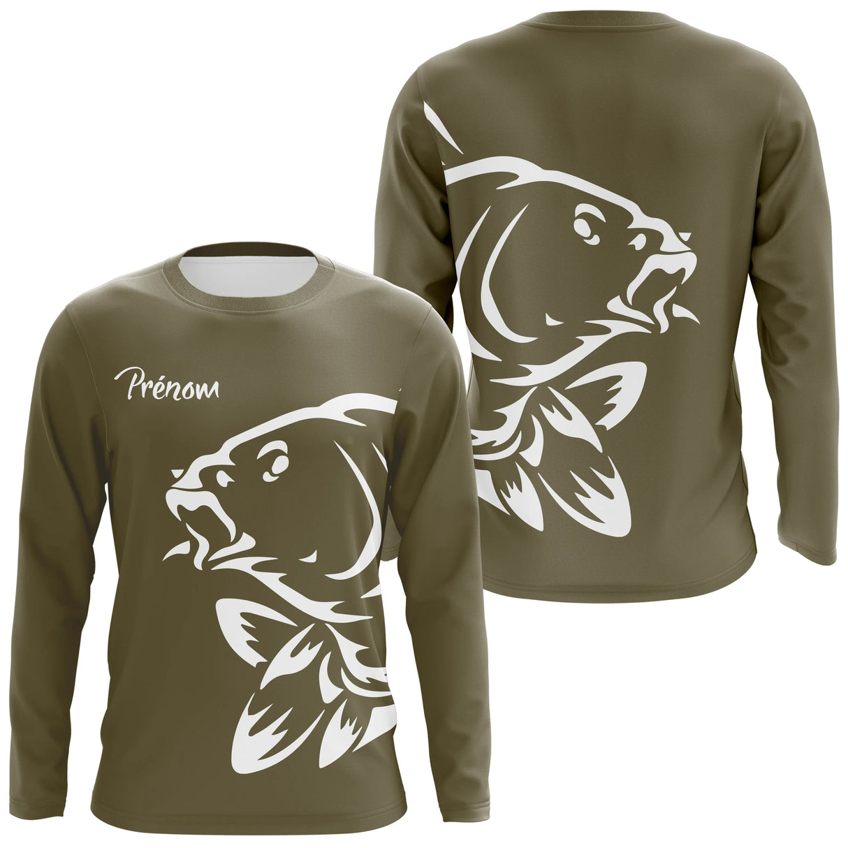 T-shirt carpe personnalisé – Cadeau parfait pour passionnés de pêche - A10092404 - Anti-UV T-shirt manches longues