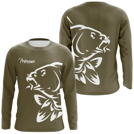 T-shirt carpe personnalisé – Cadeau parfait pour passionnés de pêche - A10092404 - Anti-UV T-shirt manches longues