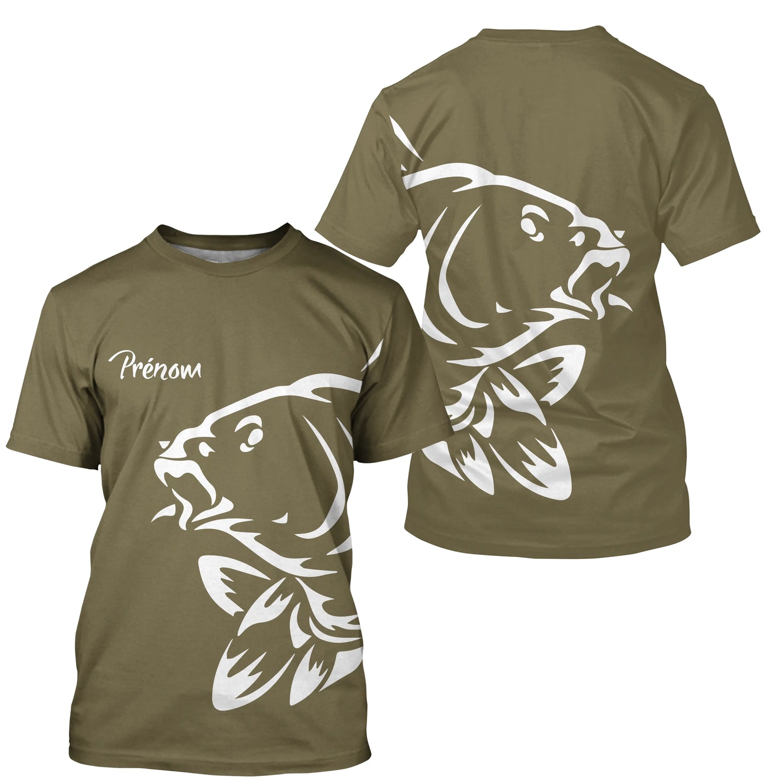 T-shirt carpe personnalisé – Cadeau parfait pour passionnés de pêche - A10092404 - T-shirt