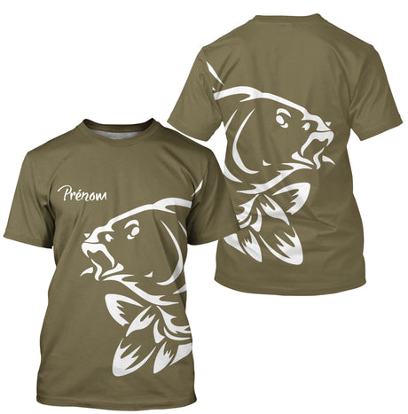 T-shirt carpe personnalisé – Cadeau parfait pour passionnés de pêche - A10092404 - T-shirt