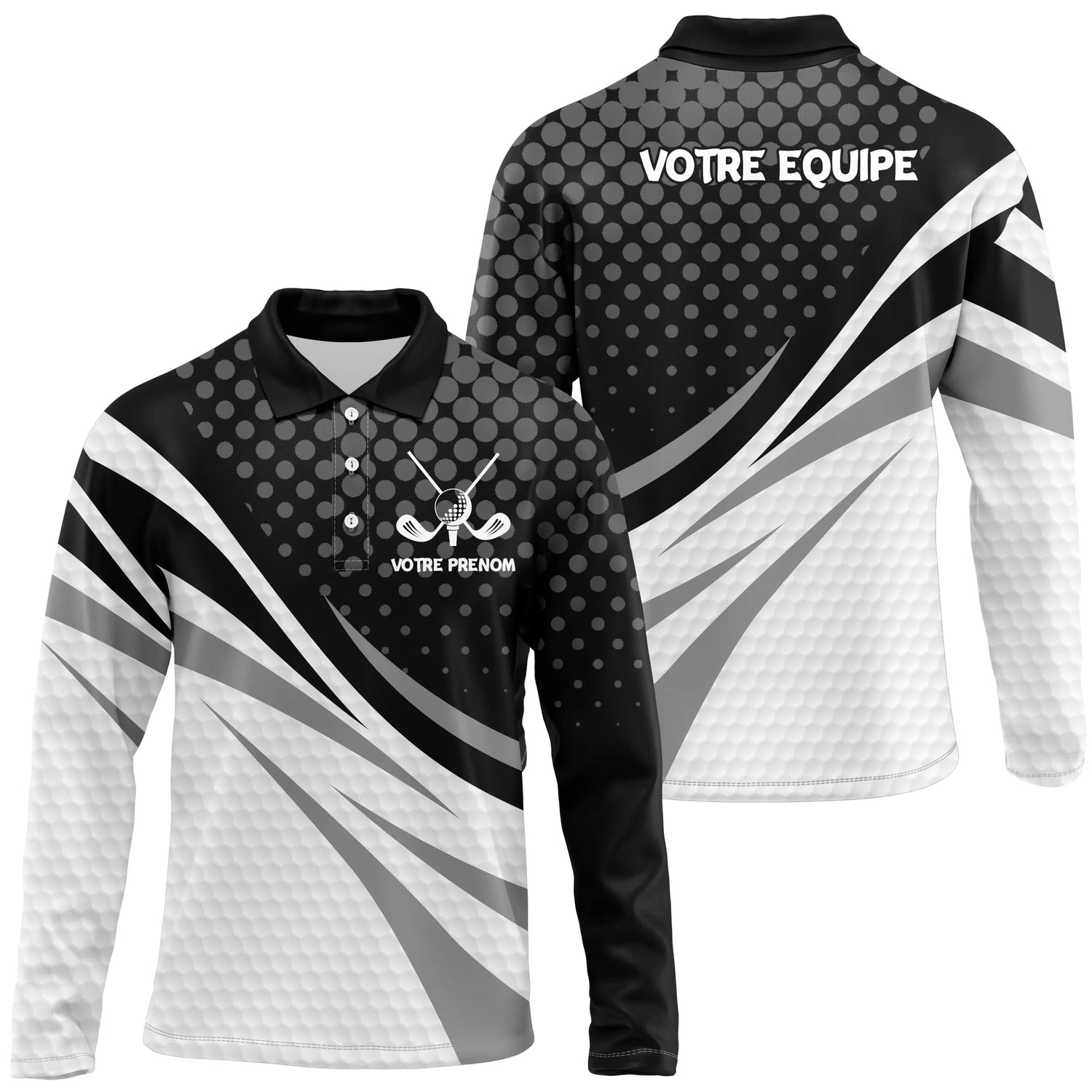 Polo Personnalisé Équipe Golf – Homme & Femme – Manches Courtes ou Longues - A10092409 - Polo manches longues Homme