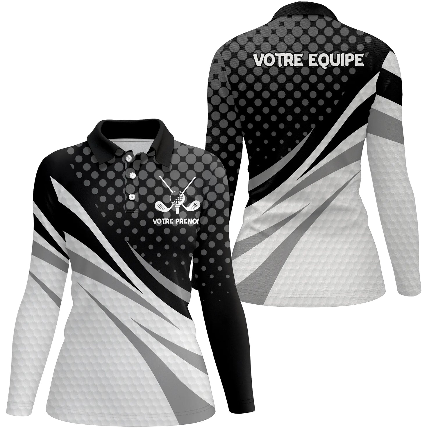 Polo Personnalisé Équipe Golf – Homme & Femme – Manches Courtes ou Longues - A10092409 - Polo manches longues Femme