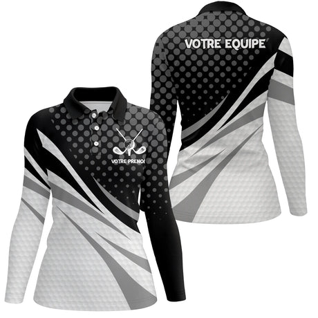 Polo Personnalisé Équipe Golf – Homme & Femme – Manches Courtes ou Longues - A10092409 - Polo manches longues Femme