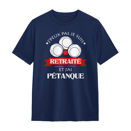 Veste & T-shirt Pétanque Retraité – Confort & Style pour Passionnés - A11012504 - T-shirt marine