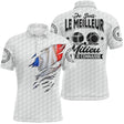 Polo Pétanque Homme Femme, Cadeau Humour Bouliste, Drapeau France, Le Meilleur Milieu - CT22122213 Polo Homme Blanc
