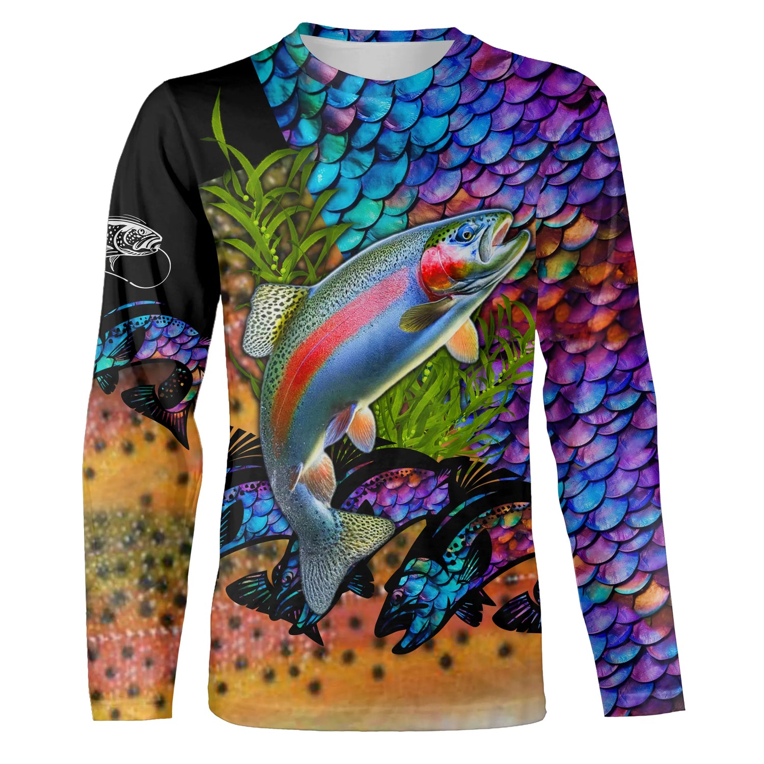 Pêche De La Truite, Cadeau Pêcheur, Peau De La Truite, Passion Truite - VEPETR007 T-shirt All Over Manches Longues Unisexe