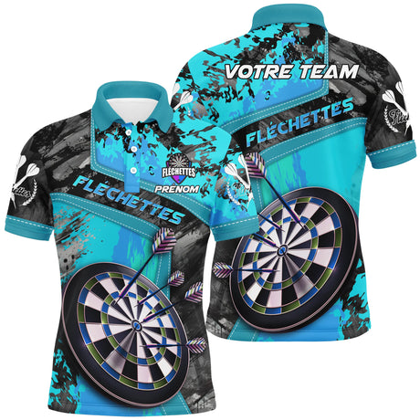 Polo de Fléchettes Personnalisé - Visez le Centre avec Style - CT12032466 Polo Homme Turquoise