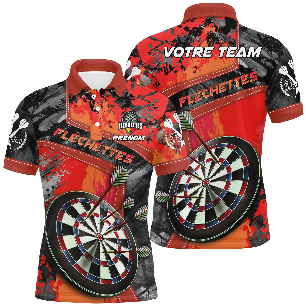 Maillot bowling personnalisé homme rouge, variante coloris pour team et club