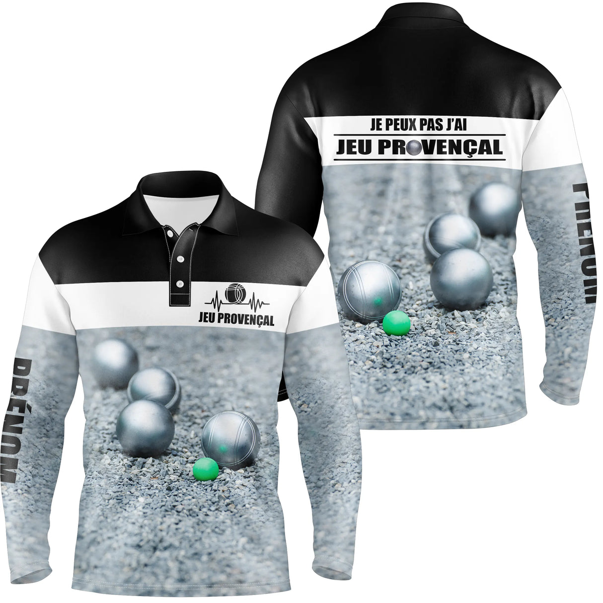 Polo Personnalisé Boule, Cadeau Humour Bouliste, Je Peux Pas J'ai Jeu Provençal - CT15102345