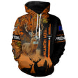 Sweat à Capuche Camouflage Cerf - Deer Hunting - Cadeau Personnalisé pour Chasseur - CT18102311 Sweat à Capuche All Over Unisexe