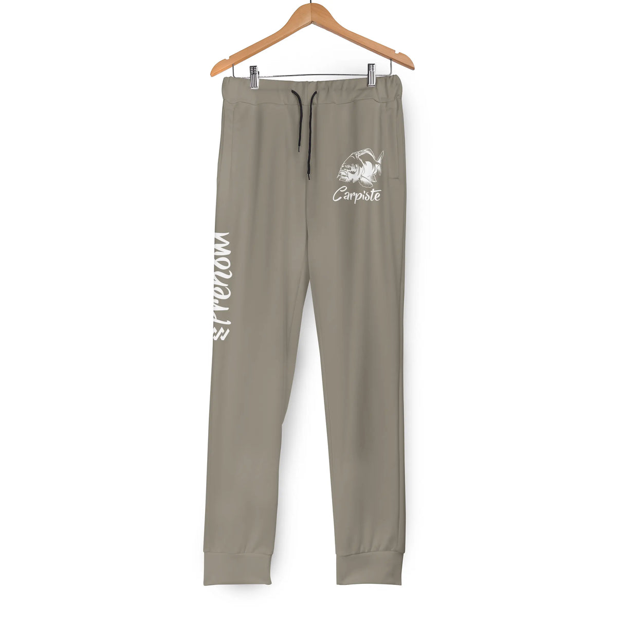 Pantalon jogging carpiste bleu marine vue dos coupe ajustée cheville design carpe halieutique