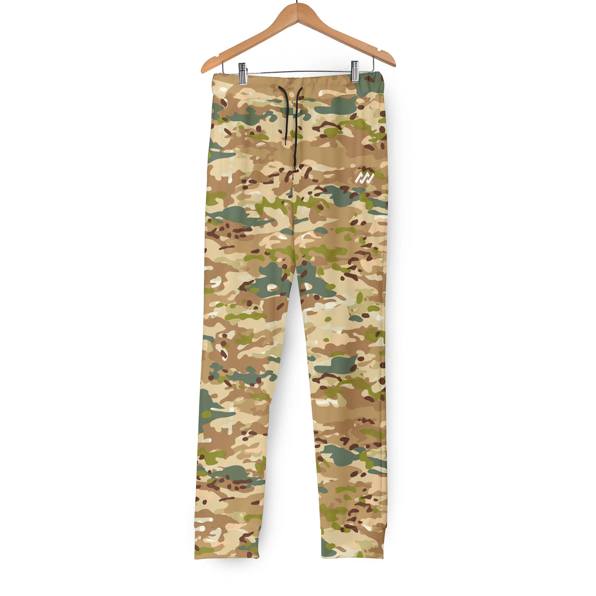 Pantalon camouflage vert kaki ensemble vue avant arrière motif pixelisé sportif personnalisable
