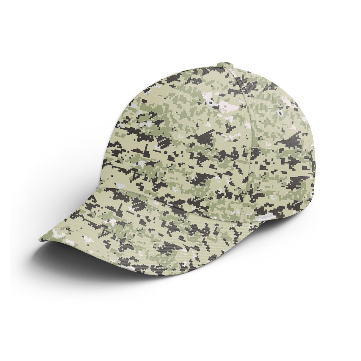 Casquette camouflage digital pixel vert clair beige pêcheur chasseur unisexe moderne