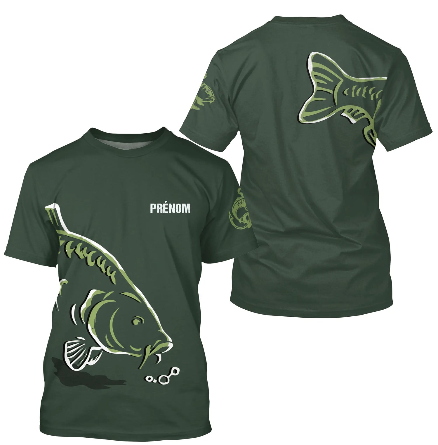 T-shirts & Sweats de Pêche Personnalisés Anti-UV - Pêche De La Carpe, Cadeau Original Pêcheur - A28032501 - T-shirt