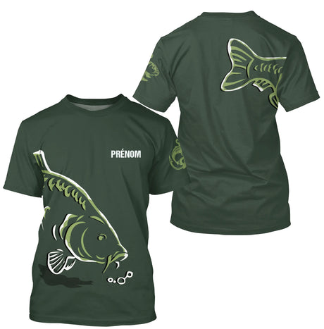 T-shirts & Sweats de Pêche Personnalisés Anti-UV - Pêche De La Carpe, Cadeau Original Pêcheur - A28032501 - T-shirt