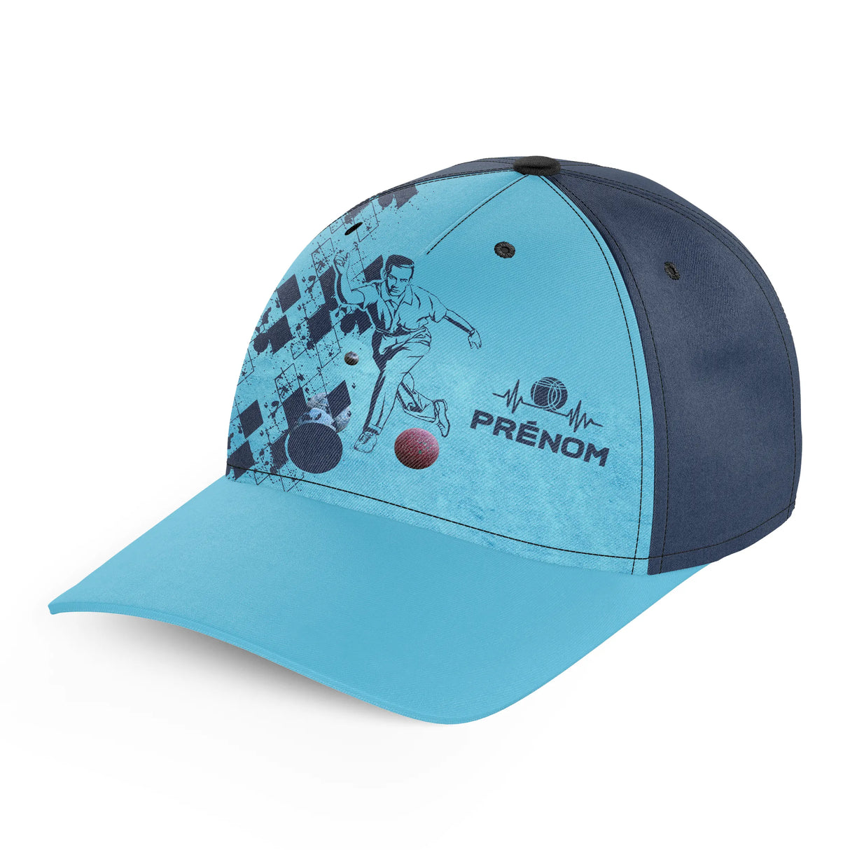 Casquette boule bretonne sable bouliste design joueur boules prénom broderie côté personnalisée
