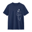 đŸ T-shirt, Sweatshirt & Hoodie PersonnalisĂ©s Chat â Design ĂlĂ©gant Minimaliste | Coton Premium | Noir, Gris, Marine, Beige đ±âš - A28122405 - T-shirt marine