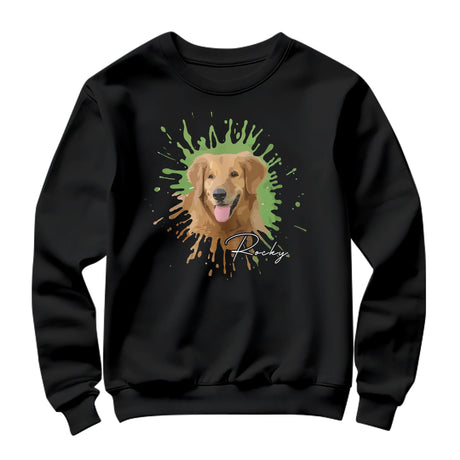 Sweatshirts & T-shirts en Coton : Portrait Animalier Unique – Couleurs Variées - A28122407 - Sweater noir