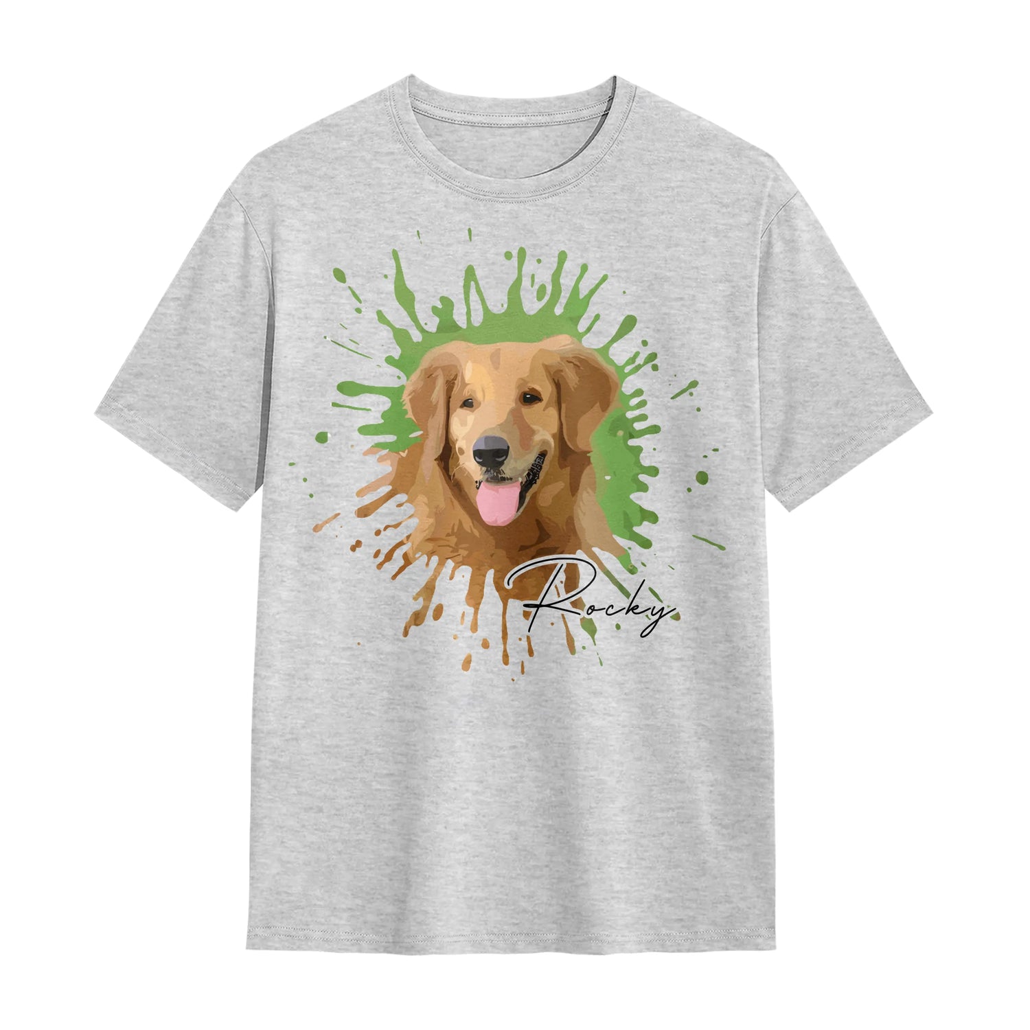 Sweatshirts & T-shirts en Coton : Portrait Animalier Unique â Couleurs VariĂ©es - A28122407 - Tshirt gris